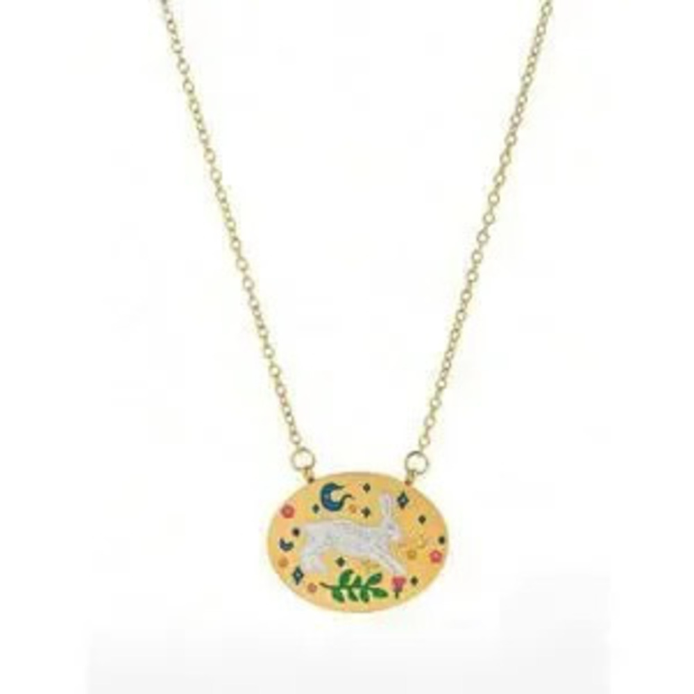 Enamel?Bunny Necklace N1997
